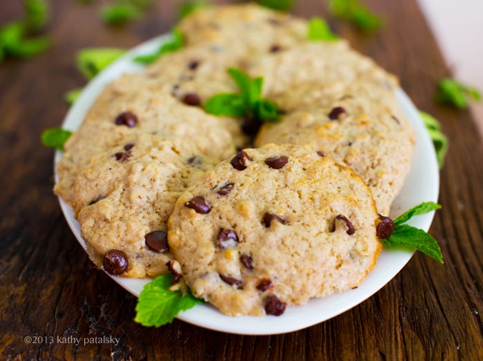 MintChocolate Chip Oat Cookies Vegan Recipe