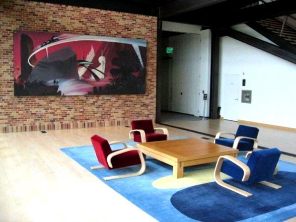pixar office living area