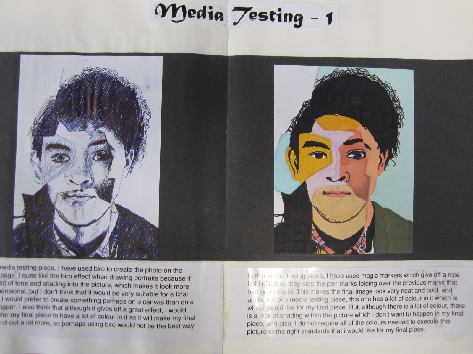 ART AT BEAUMONT SCHOOL Year 11 GCSE final ideas and media testing