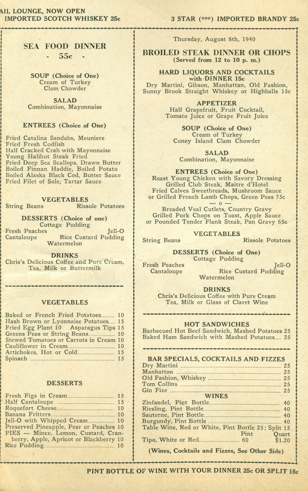 The American Menu Hopper’s Places