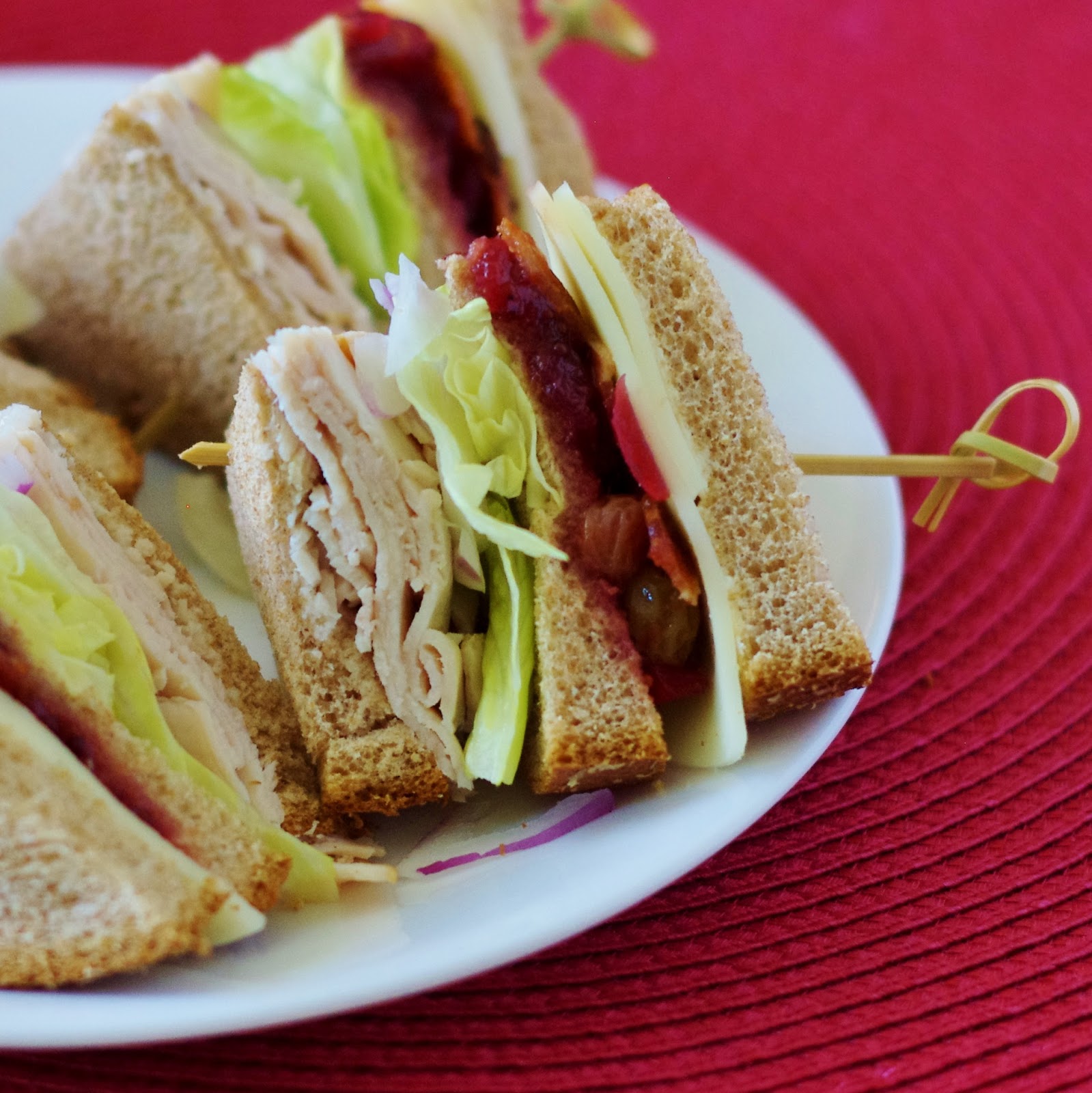 Sage Trifle Smoked Turkey Club Sandwich with Cherry Chutney