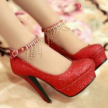 Sweet Solid Color Point Toe Pu Stiletto Heels Platform Wedding Shoes