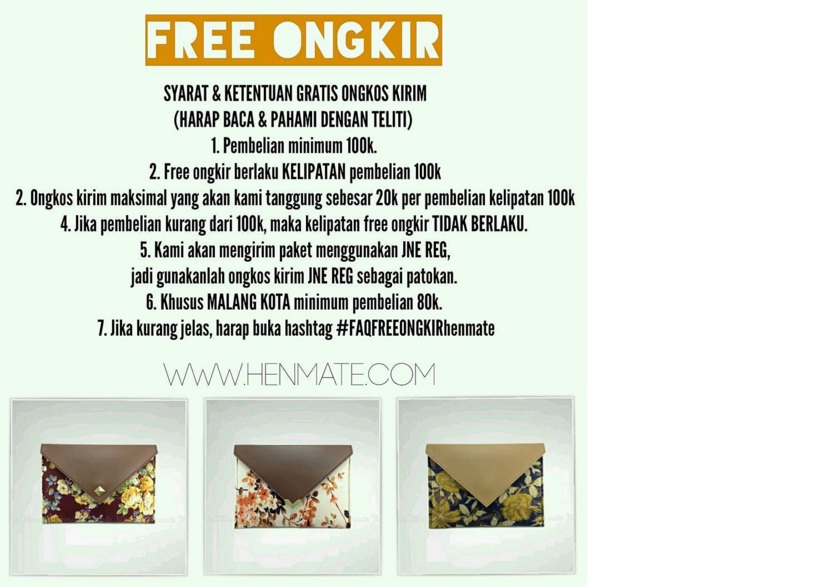 GRATIS ONGKOS KIRIM