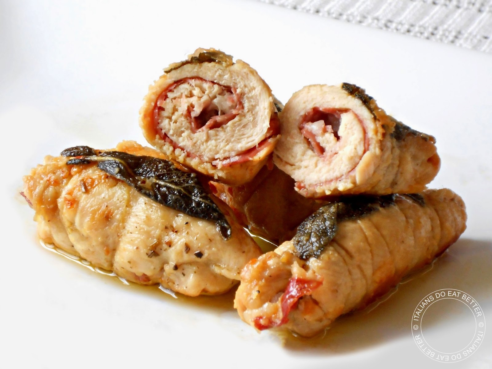 ITALIANS DO EAT BETTER INVOLTINI DI POLLO CON PROSCIUTTO E FORMAGGIO