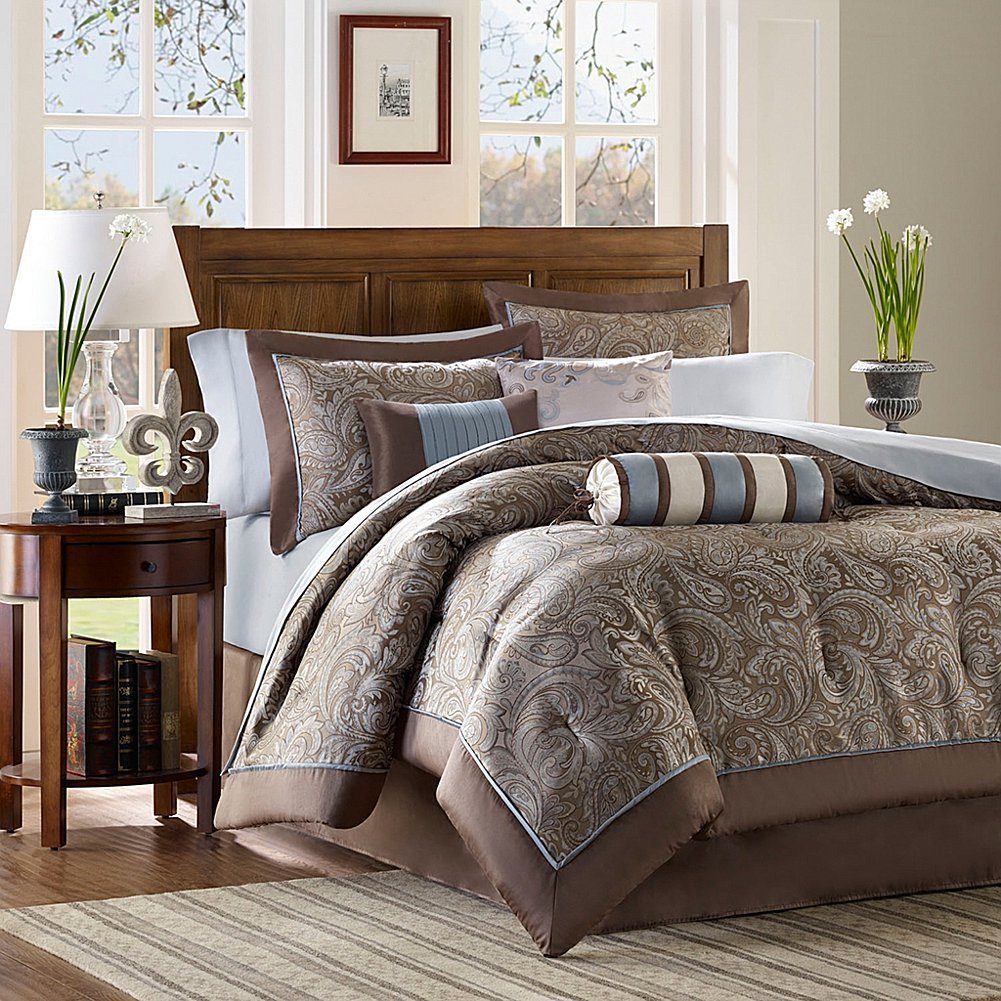 Light Blue and Brown Bedding & Comforter Sets