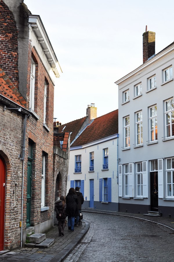quaint streets in Bruges, Belgium.