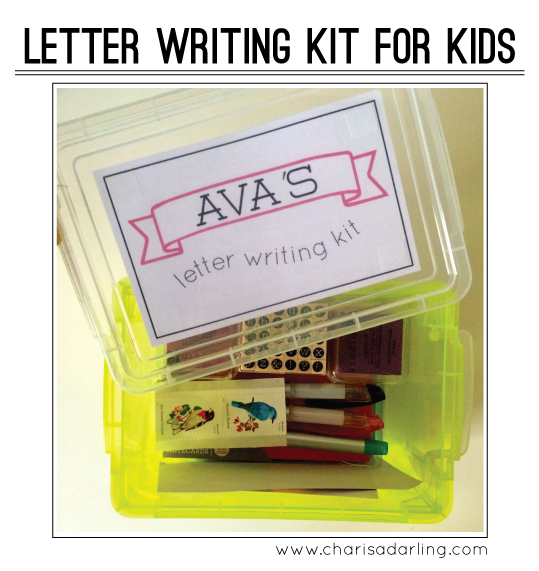 How to Make a Letter Writing Kit for Kids Charisa Darling