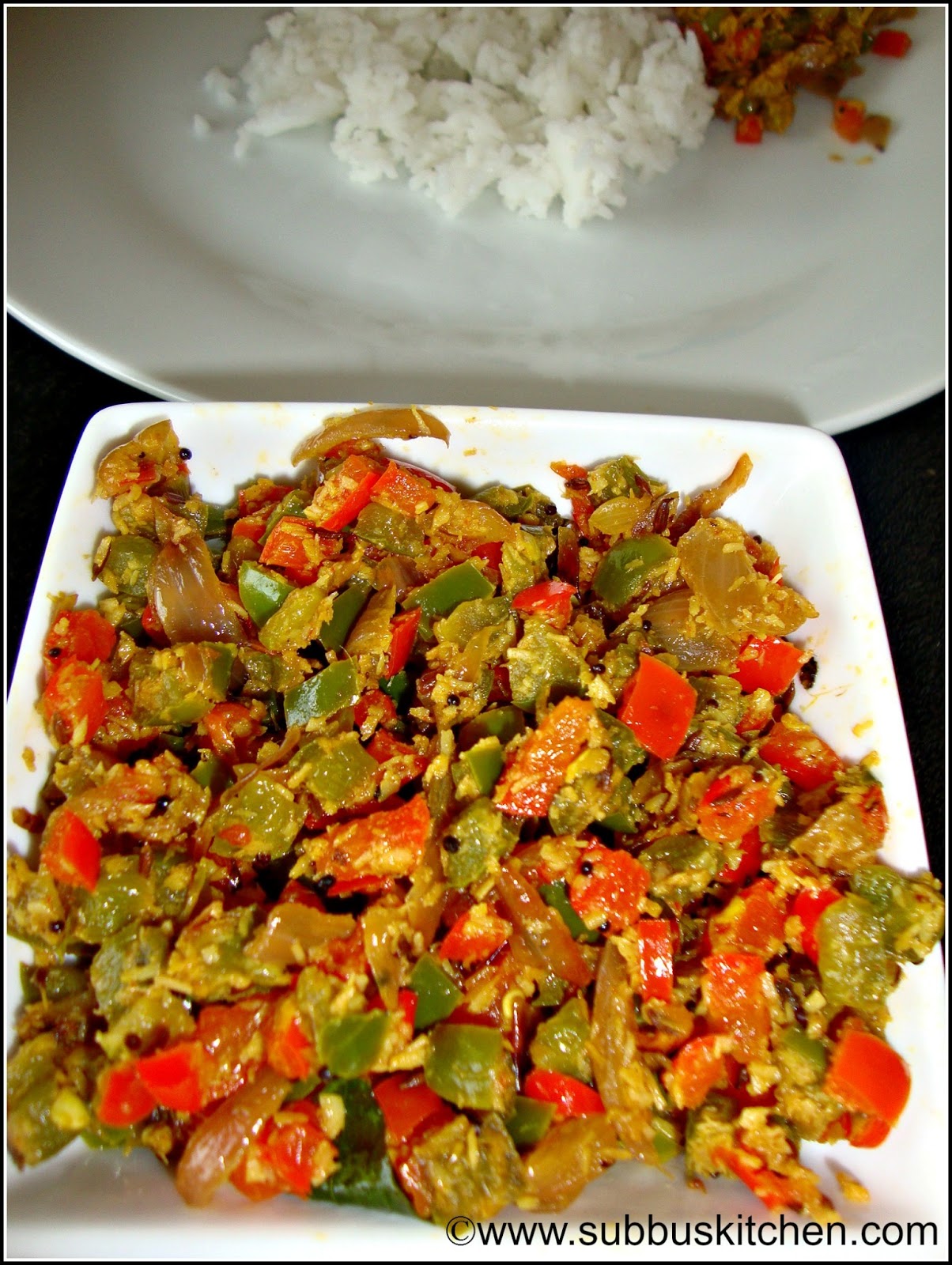 Capsicum Masala Curry Subbus Kitchen