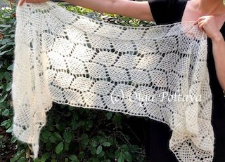 Lacy Leaves Shawl Crochet Pattern