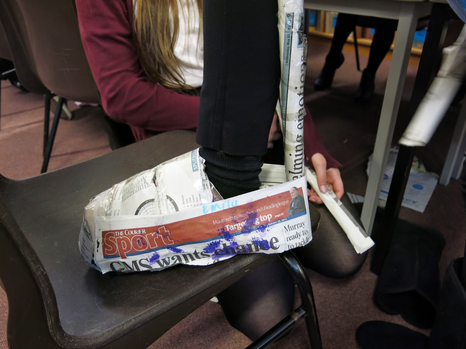 Mrs Crosbie NEWSPAPER SHOES