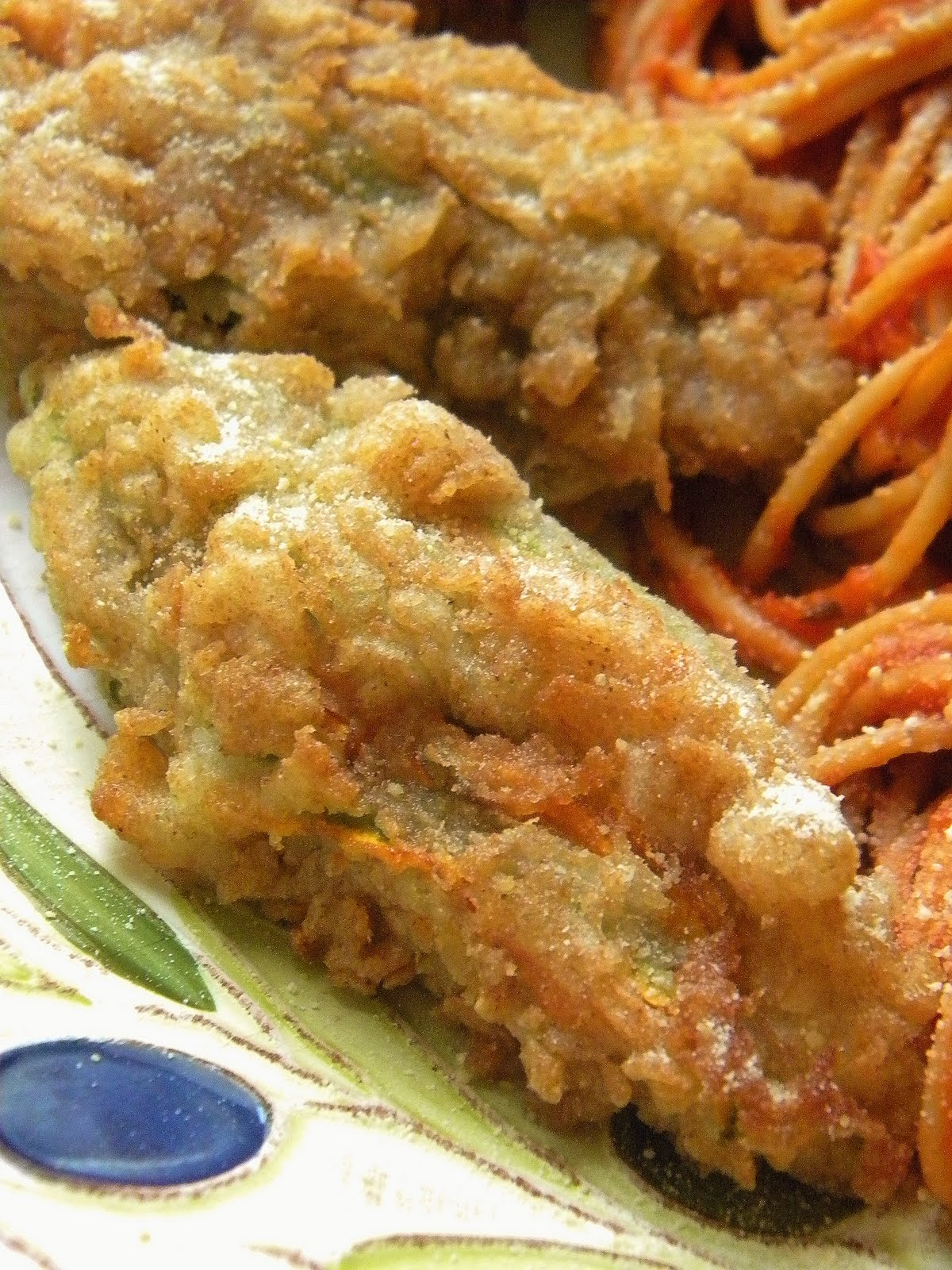 Meet The Shannons Pasta con Fiori di Zucca Ripieni Vegetariani