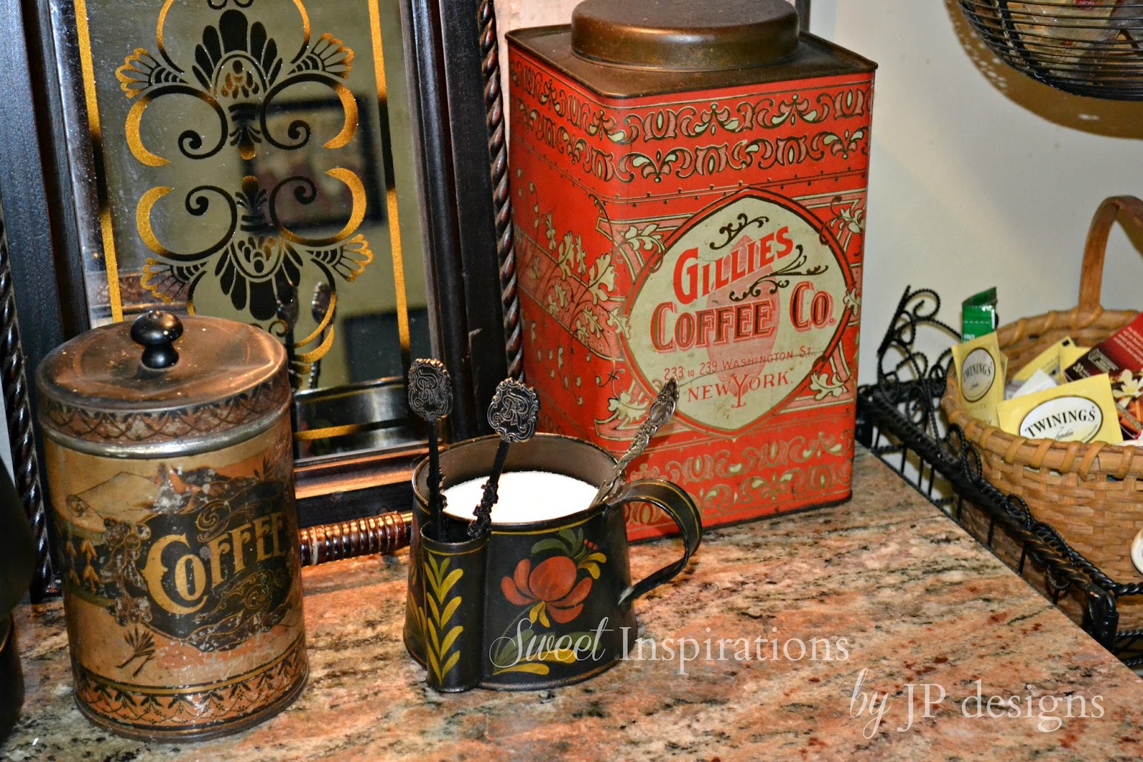 Sweet Inspirations by JP designs Antique Coffee Tins & My Tole... what