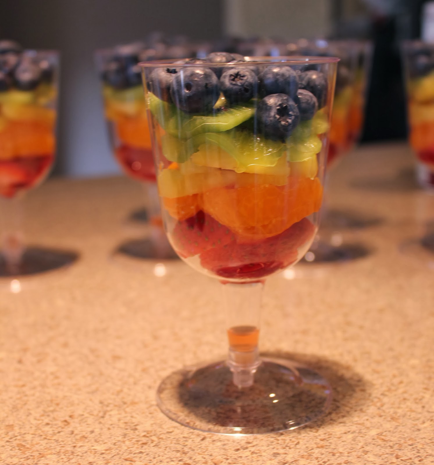 Pudica's Food Corner Rainbow Fruit Cups