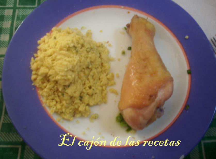 El cajón de las recetas Pollo al horno con puré de garbanzos