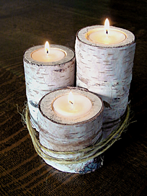 Birch Candle Holders