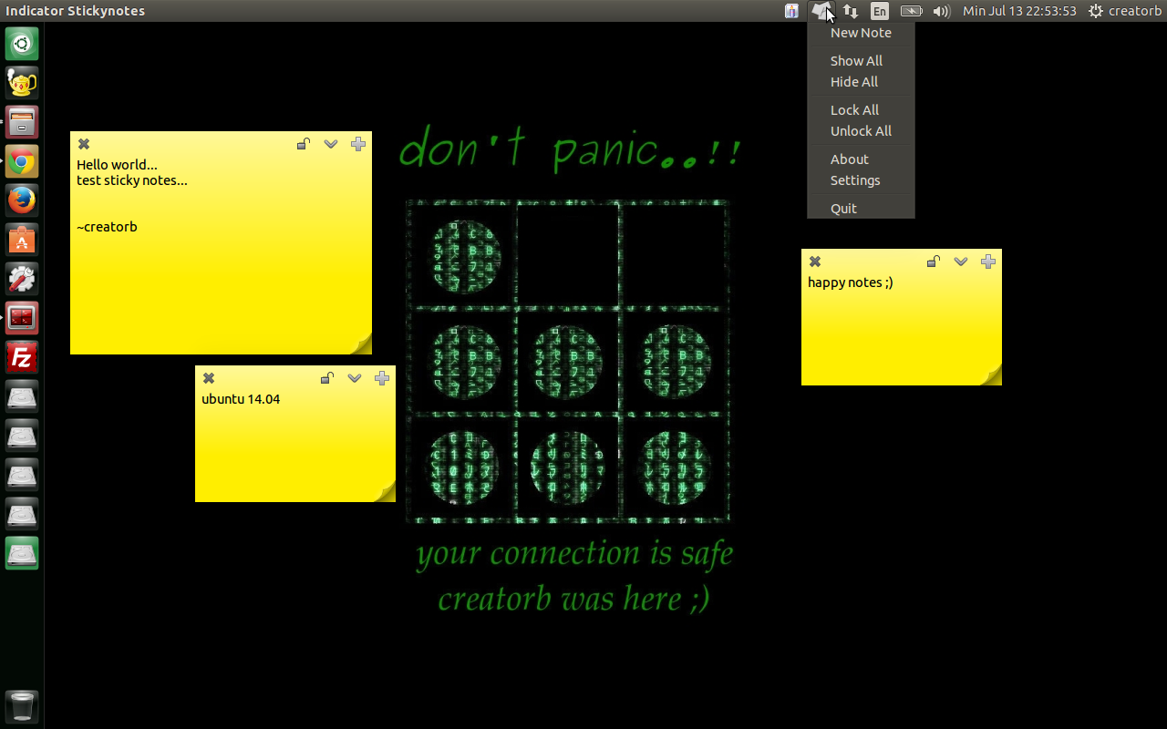 Sticky Notes Ubuntu 14.04 creatorb