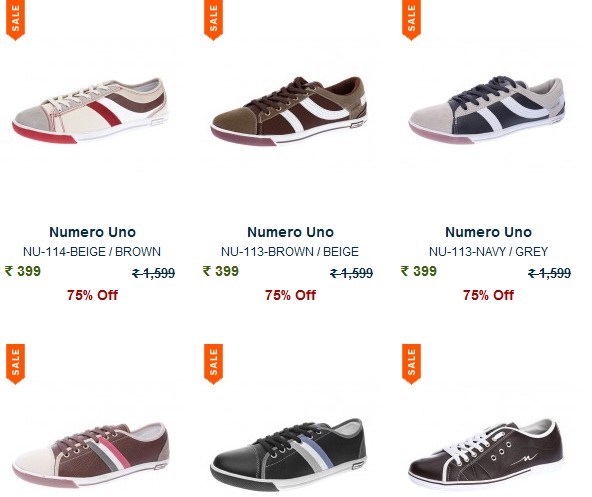 Stealify Buy Any Numero Uno Shoes At Rs 399 Huge Sale