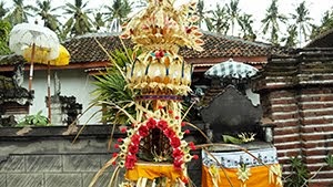 Offerings along the street