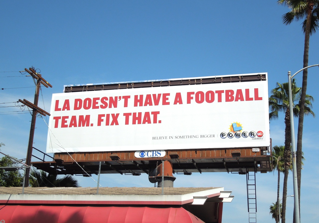Daily Billboard: Believe Powerball California Lottery billboards... Advertising for ...