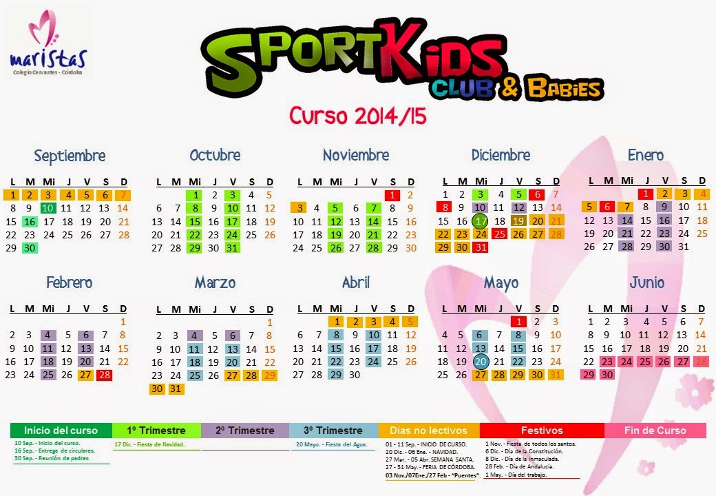 Calendario oficial SporKids!