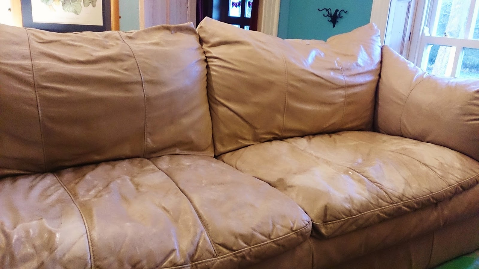 Leather sofa recolour Art of Clean UK 01223 863632