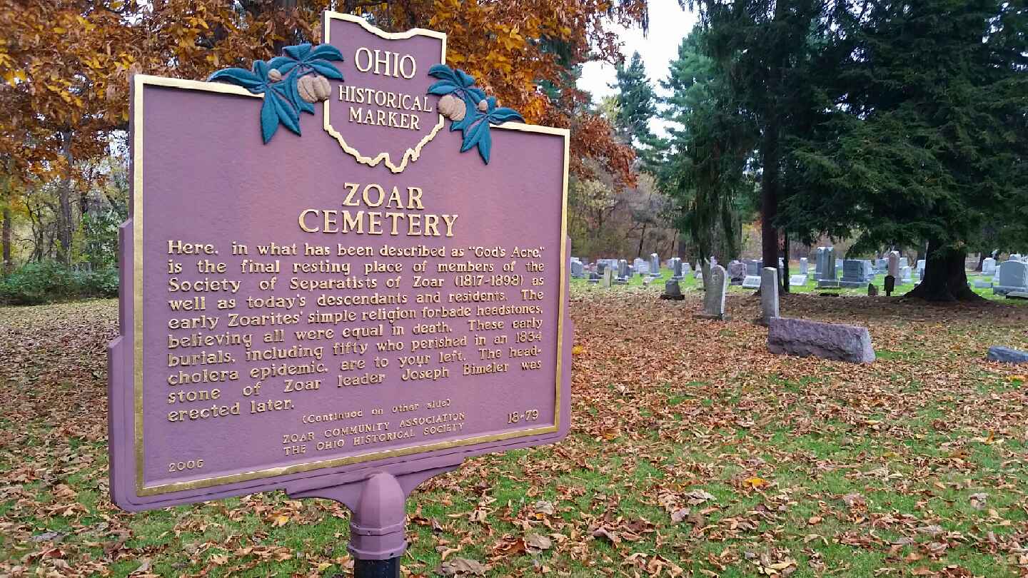 History in Stone Zoar's Society of Separatists Equal in Life and Death