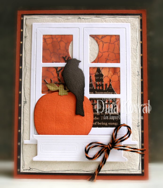 We have a beautiful Halloween window scene from Dina Kowal to share today.