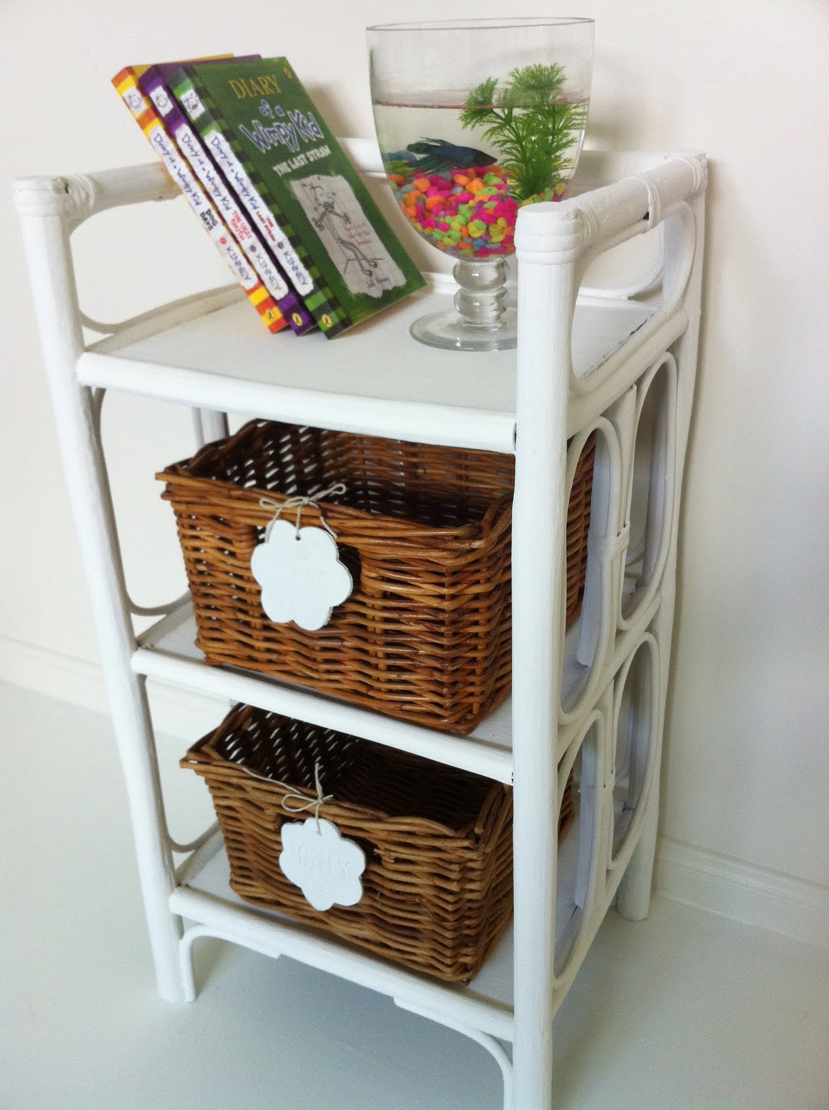 Lilies for Kate vintage cane shelves styled 3 ways