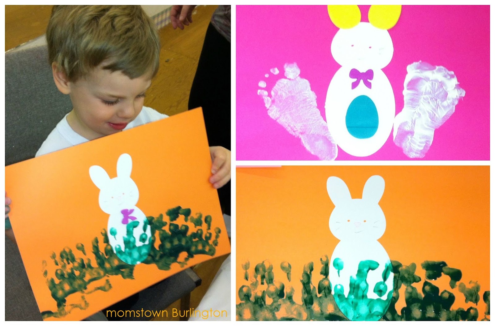 Footprint and Handprint Easter Crafts
