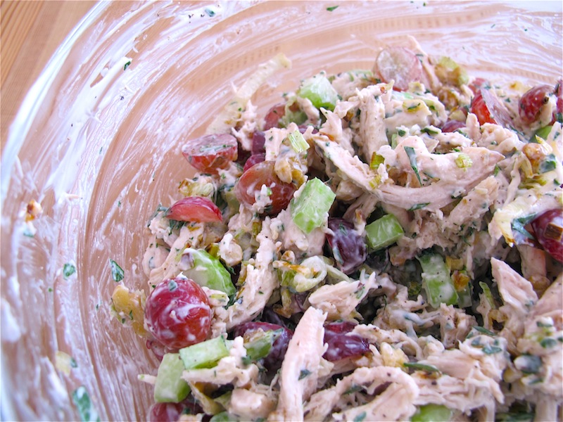 joeycake tarragon chicken salad (with grapes and toasted walnuts)