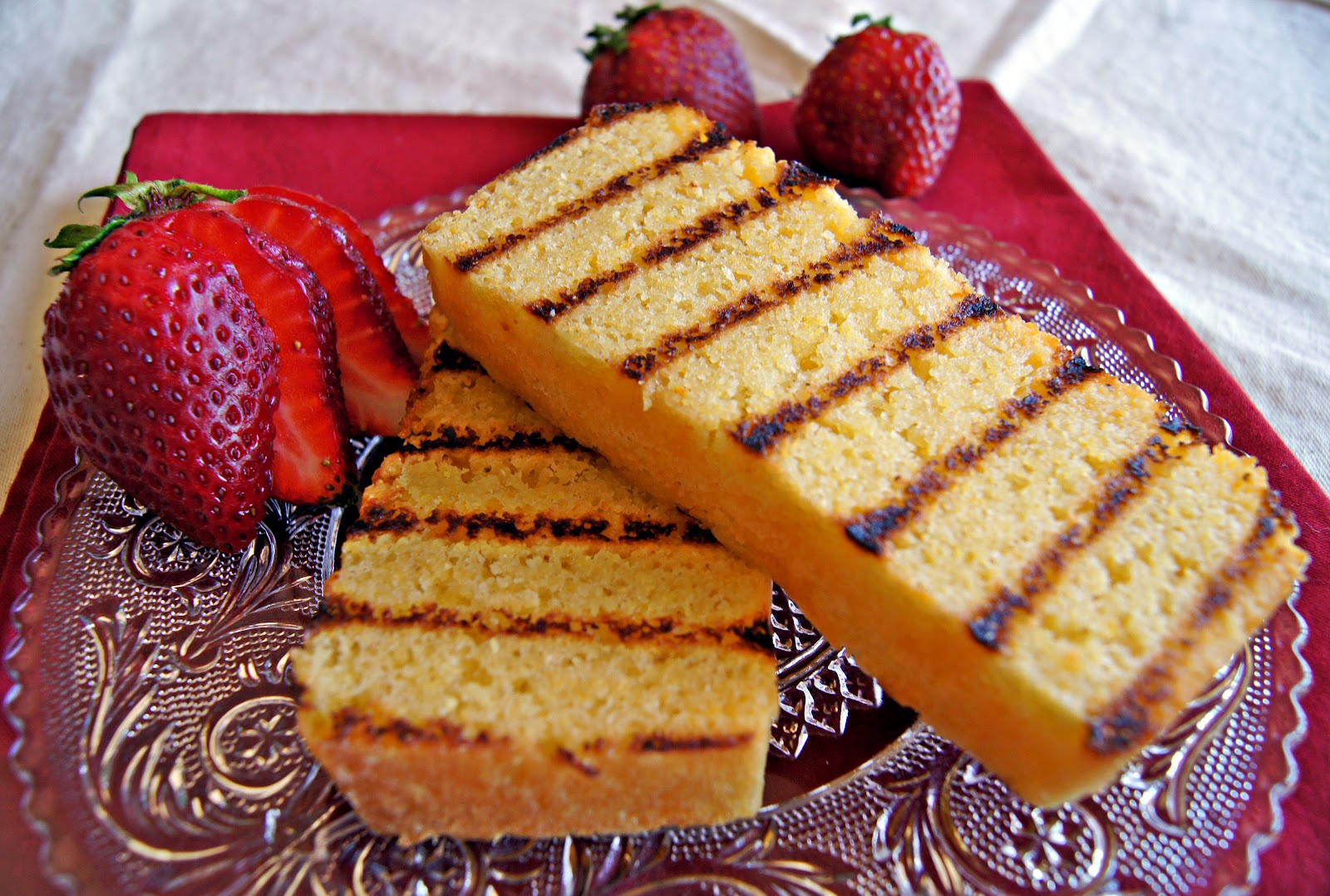 Karen Cooks Grilled Cornmeal Pound Cake