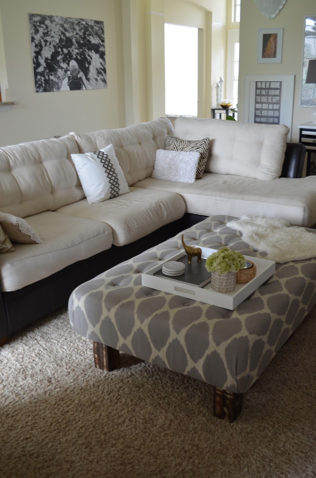 InsideOut Design How To Do Buttonless Tufting On Couch Cushions