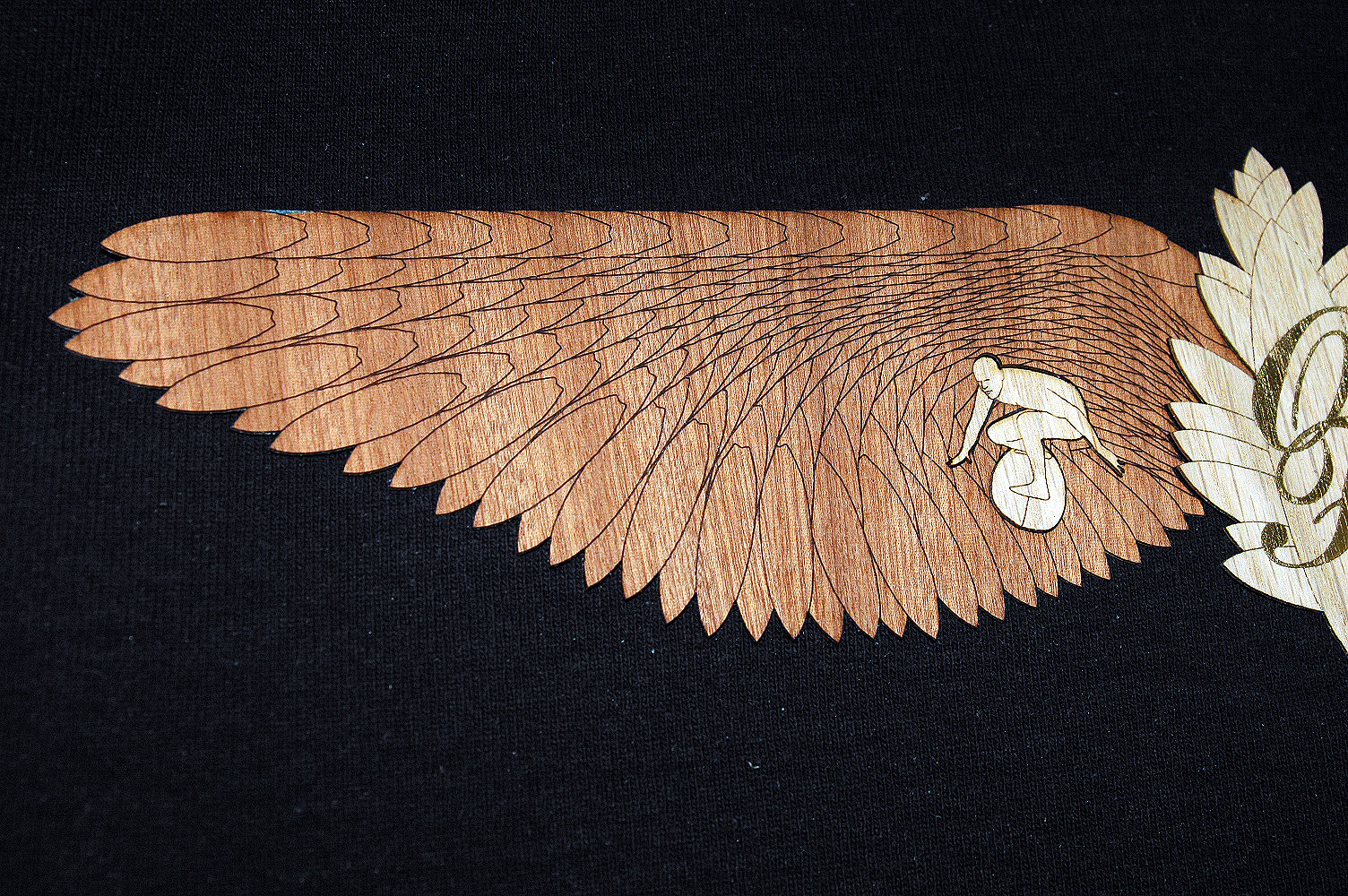 Oak Foils Custom Surfboards Custom wood inlay for Jacob