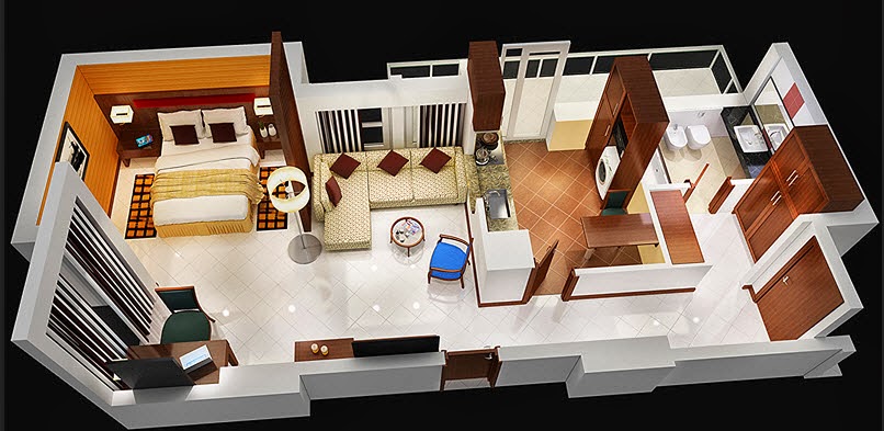 Departamentos pequeños, planos y diseño en 3D | Construye Hogar