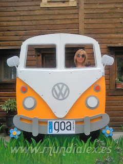Furgoneta Volkswagen hippie