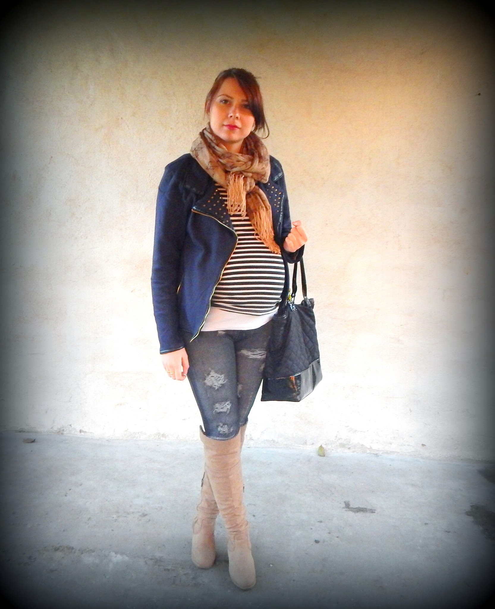 Stylizacja z pasiakiem