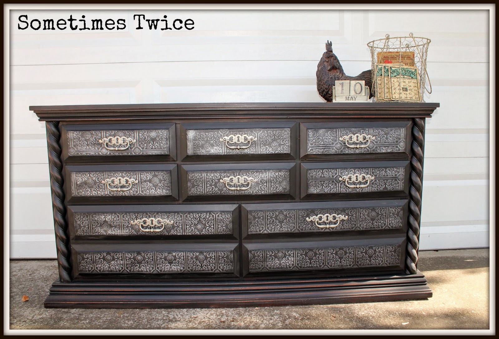 Sometimes Twice... Black and Silver Dresser