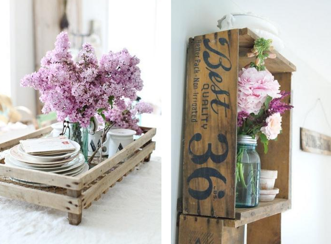 Ideas para reciclar cajones de frutas Hogar Total - imagenes de muebles con cajones de fruta