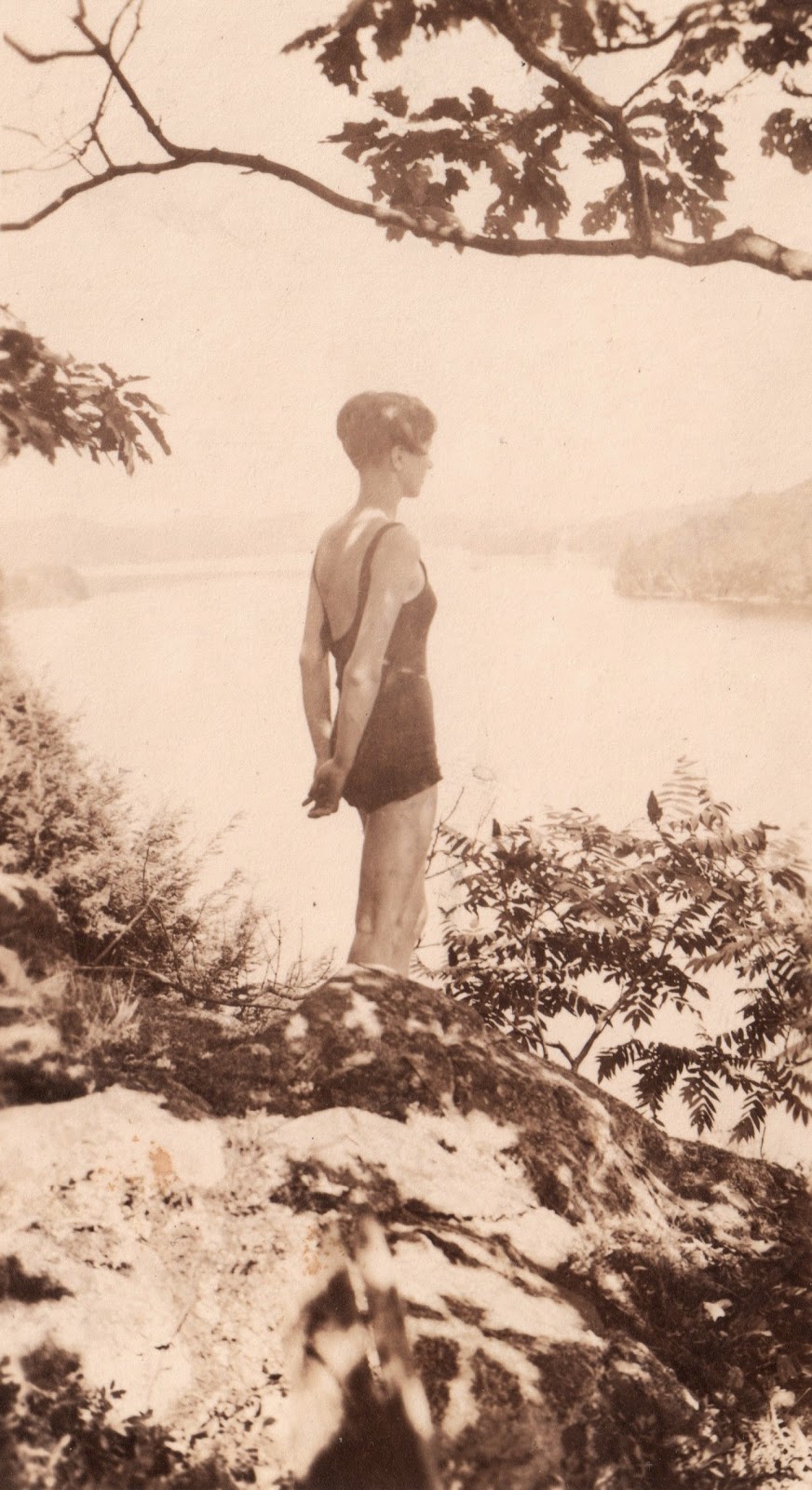 Elizabeth Anetta among the oaks & sumacs, 1931.