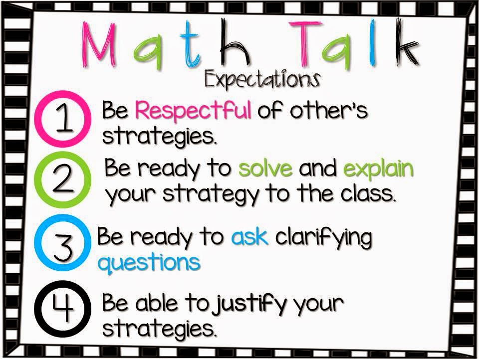 Following First Grade With Mrs. Parker Math Talk…..The Big Math Trend