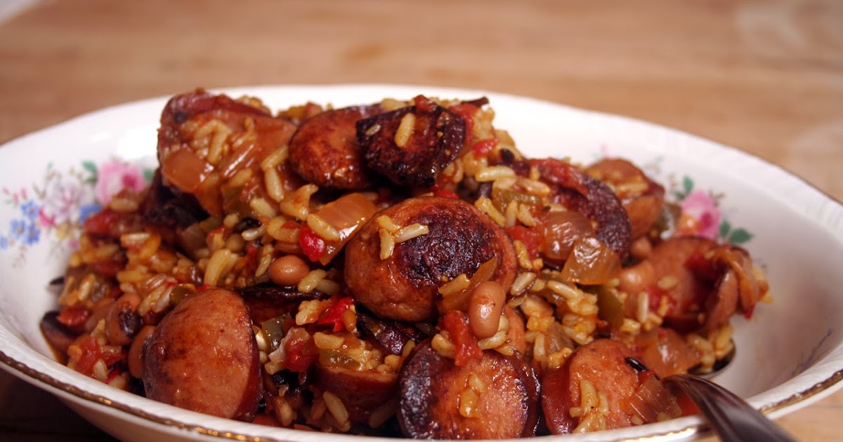 Tango Spice Test Kitchen: Dutch Oven Rice with Smoked Sausage