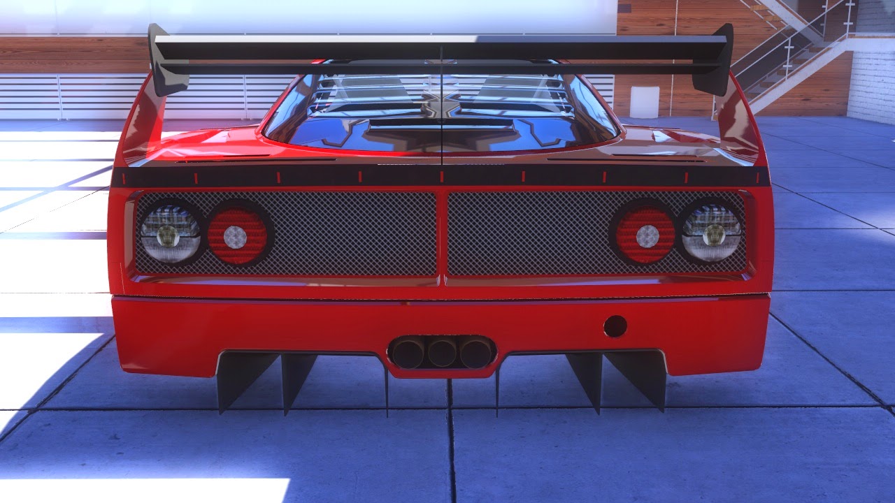 Modelos 3d 3ds Obj Ferrari F40 Tuned
