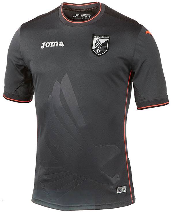 Palermo Home Shirt 2014/15 Black  New football shirts, Football kits, Joma