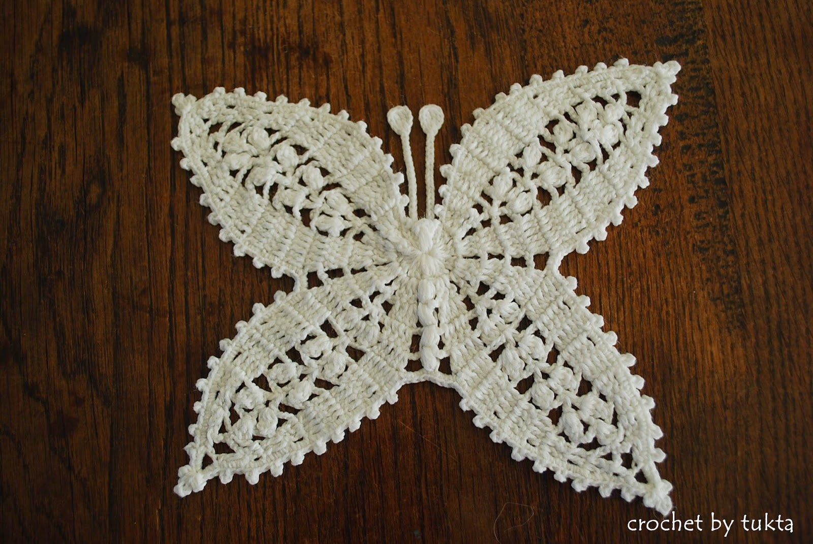 Crochet by Tukta doily butterfly
