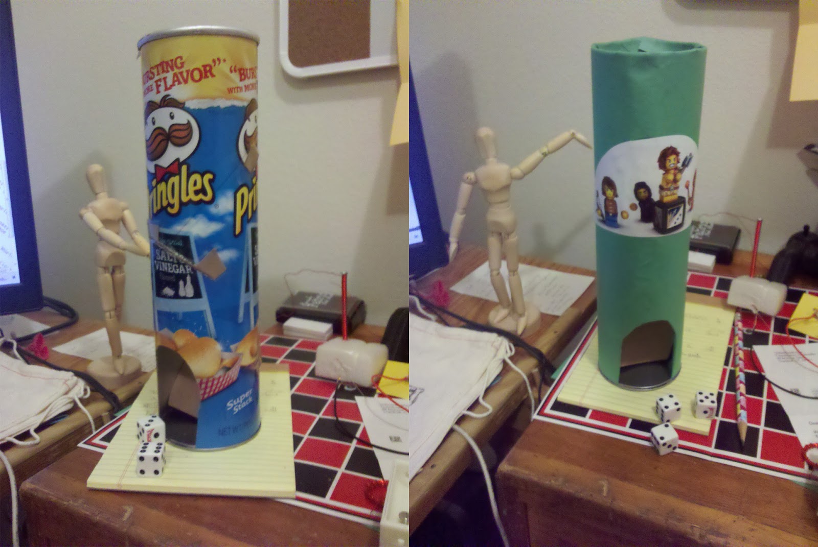 Joe's Makerbot My Pringles Dice Tower Build