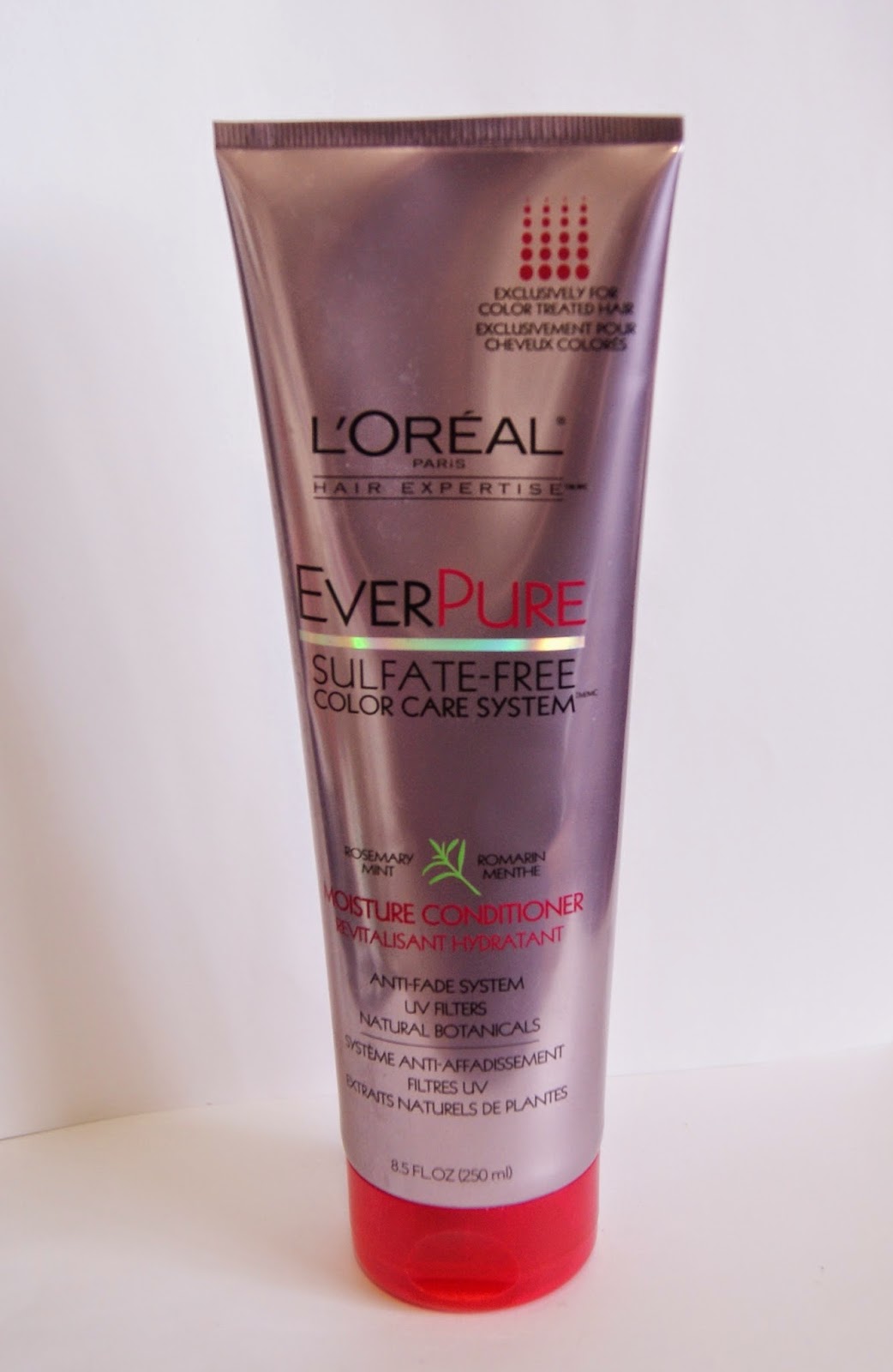L'Oreal EverPure Sulfate-Free Color Care System: Moisture Shampoo, Conditioner, and Hair Masque Review Beauty Haircare, Melanie.Ps Toronto Blogger The Purple Scarf
