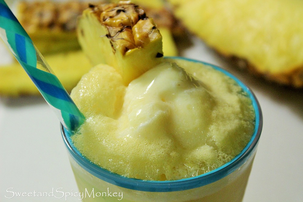 Skinny Pineapple Ice Cream Floats Sweet and Spicy Monkey