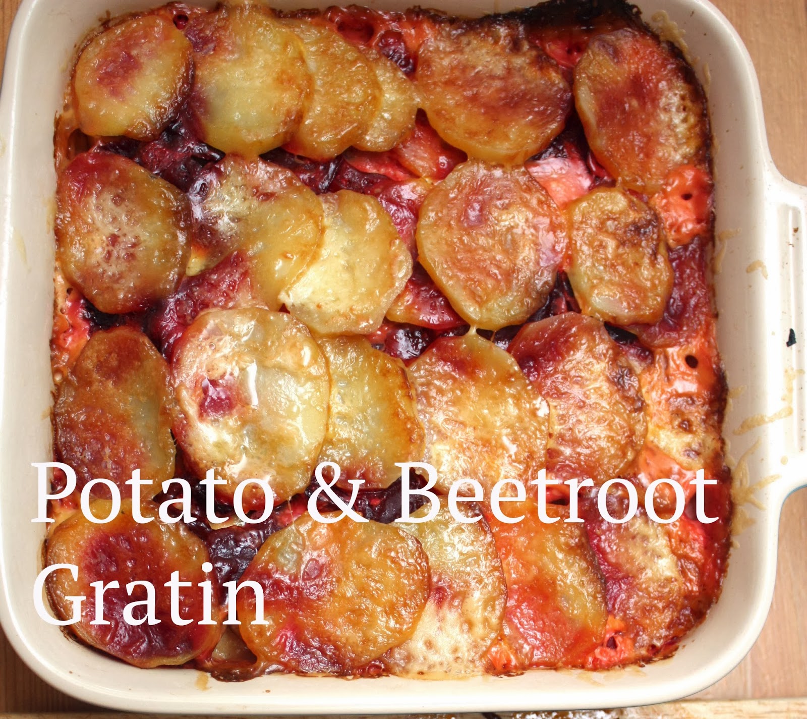 megmade Potato and Beetroot Gratin, curtesy of Gordon Ramsay (again)