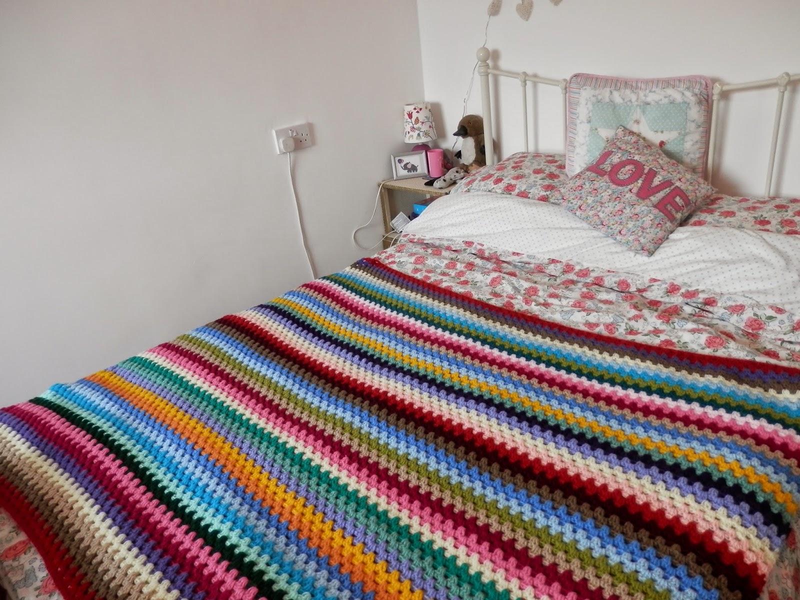 Second Hand Susie Granny Stripe Crochet Blanket, Attic 24 Style.