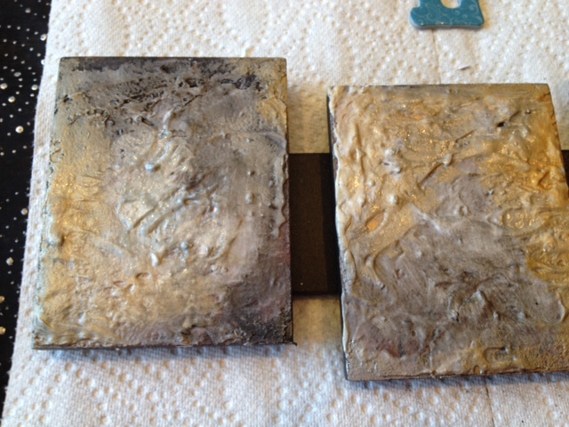 Artist Spackle New Product used on RECYCLED wall art